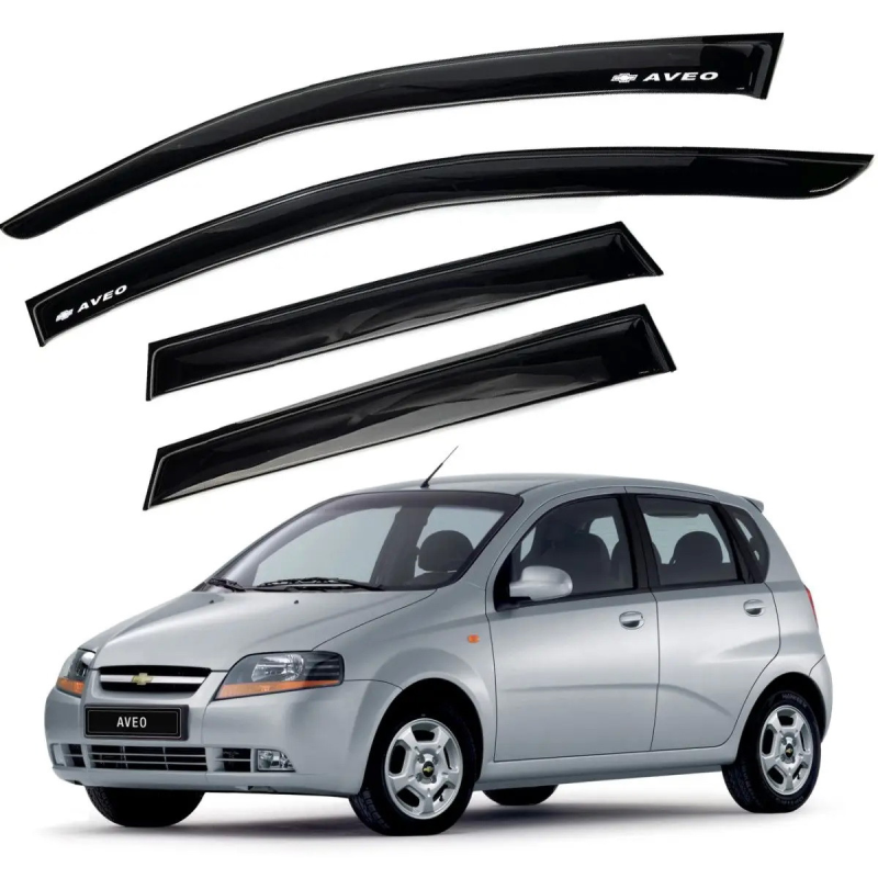 Дефлектори вікон (вітровики) “AV-TUNING“ для CHEVROLET Aveo 2002-2011 хетчбек (VC20103)